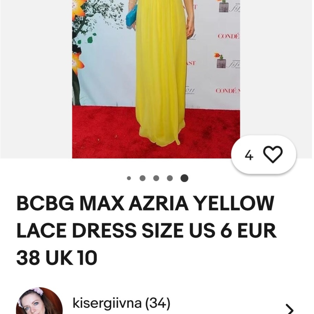 BCBGMaxAzria Bright Yellow Garment